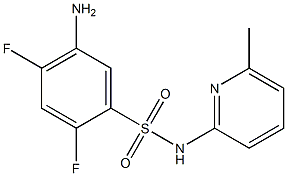 5-amino-2,4-difluoro-N-(6-methylpyridin-2-yl)benzene-1-sulfonamide Struktur