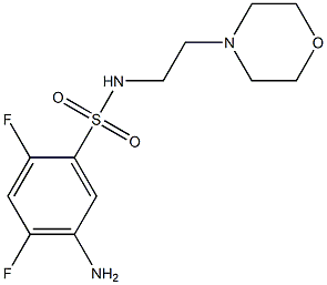 5-amino-2,4-difluoro-N-[2-(morpholin-4-yl)ethyl]benzene-1-sulfonamide Struktur