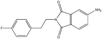 5-amino-2-[2-(4-fluorophenyl)ethyl]-2,3-dihydro-1H-isoindole-1,3-dione Struktur