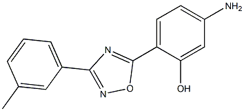 5-amino-2-[3-(3-methylphenyl)-1,2,4-oxadiazol-5-yl]phenol Struktur