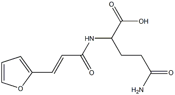 5-amino-2-{[(2E)-3-(2-furyl)prop-2-enoyl]amino}-5-oxopentanoic acid Struktur