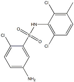 5-amino-2-chloro-N-(2,6-dichloro-3-methylphenyl)benzene-1-sulfonamide Struktur