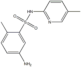 5-amino-2-methyl-N-(5-methylpyridin-2-yl)benzene-1-sulfonamide Struktur