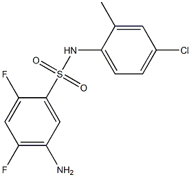 5-amino-N-(4-chloro-2-methylphenyl)-2,4-difluorobenzene-1-sulfonamide Struktur