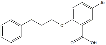 5-bromo-2-(3-phenylpropoxy)benzoic acid Struktur