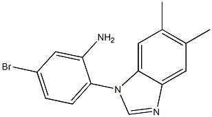 5-bromo-2-(5,6-dimethyl-1H-benzimidazol-1-yl)aniline Struktur