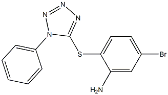 5-bromo-2-[(1-phenyl-1H-1,2,3,4-tetrazol-5-yl)sulfanyl]aniline Struktur