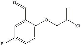 5-bromo-2-[(2-chloroprop-2-en-1-yl)oxy]benzaldehyde Struktur