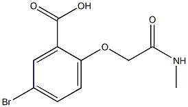 5-bromo-2-[(methylcarbamoyl)methoxy]benzoic acid Struktur