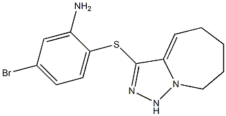 5-bromo-2-{5H,6H,7H,8H,9H-[1,2,4]triazolo[3,4-a]azepin-3-ylsulfanyl}aniline Struktur