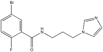 5-bromo-2-fluoro-N-[3-(1H-imidazol-1-yl)propyl]benzamide Struktur