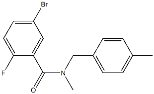 5-bromo-2-fluoro-N-methyl-N-[(4-methylphenyl)methyl]benzamide Struktur