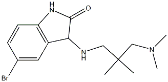 5-bromo-3-({2-[(dimethylamino)methyl]-2-methylpropyl}amino)-2,3-dihydro-1H-indol-2-one Struktur