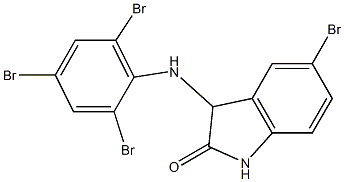 5-bromo-3-[(2,4,6-tribromophenyl)amino]-2,3-dihydro-1H-indol-2-one Struktur