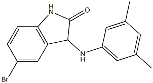 5-bromo-3-[(3,5-dimethylphenyl)amino]-2,3-dihydro-1H-indol-2-one Struktur