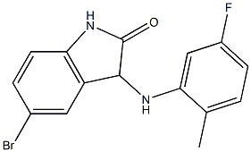 5-bromo-3-[(5-fluoro-2-methylphenyl)amino]-2,3-dihydro-1H-indol-2-one Struktur