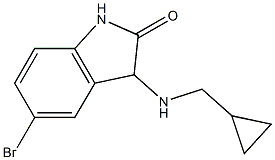 5-bromo-3-[(cyclopropylmethyl)amino]-2,3-dihydro-1H-indol-2-one Struktur