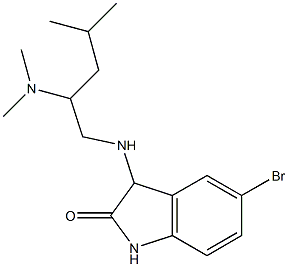 5-bromo-3-{[2-(dimethylamino)-4-methylpentyl]amino}-2,3-dihydro-1H-indol-2-one Struktur