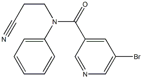 5-bromo-N-(2-cyanoethyl)-N-phenylpyridine-3-carboxamide Struktur