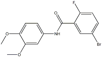 5-bromo-N-(3,4-dimethoxyphenyl)-2-fluorobenzamide Struktur