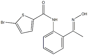 5-bromo-N-{2-[(1E)-N-hydroxyethanimidoyl]phenyl}thiophene-2-carboxamide Struktur