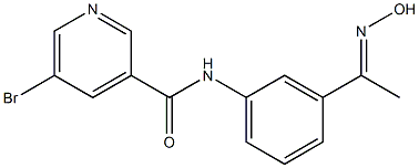 5-bromo-N-{3-[1-(hydroxyimino)ethyl]phenyl}pyridine-3-carboxamide Struktur