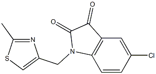 5-chloro-1-[(2-methyl-1,3-thiazol-4-yl)methyl]-2,3-dihydro-1H-indole-2,3-dione Struktur