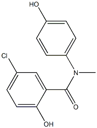 5-chloro-2-hydroxy-N-(4-hydroxyphenyl)-N-methylbenzamide Struktur