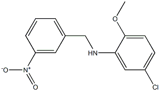 5-chloro-2-methoxy-N-[(3-nitrophenyl)methyl]aniline Struktur