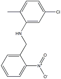 5-chloro-2-methyl-N-[(2-nitrophenyl)methyl]aniline Struktur