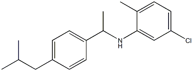 5-chloro-2-methyl-N-{1-[4-(2-methylpropyl)phenyl]ethyl}aniline Struktur