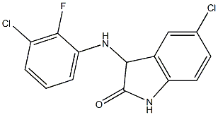 5-chloro-3-[(3-chloro-2-fluorophenyl)amino]-2,3-dihydro-1H-indol-2-one Struktur