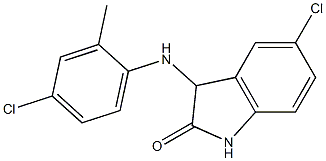 5-chloro-3-[(4-chloro-2-methylphenyl)amino]-2,3-dihydro-1H-indol-2-one Struktur