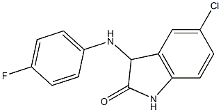 5-chloro-3-[(4-fluorophenyl)amino]-2,3-dihydro-1H-indol-2-one Struktur