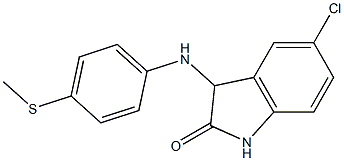 5-chloro-3-{[4-(methylsulfanyl)phenyl]amino}-2,3-dihydro-1H-indol-2-one Struktur