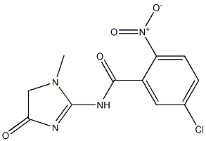 5-chloro-N-(1-methyl-4-oxo-4,5-dihydro-1H-imidazol-2-yl)-2-nitrobenzamide Struktur