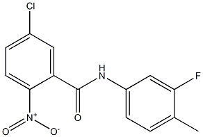 5-chloro-N-(3-fluoro-4-methylphenyl)-2-nitrobenzamide Struktur