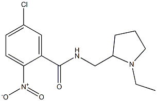 5-chloro-N-[(1-ethylpyrrolidin-2-yl)methyl]-2-nitrobenzamide Struktur