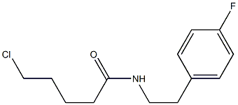 5-chloro-N-[2-(4-fluorophenyl)ethyl]pentanamide Struktur