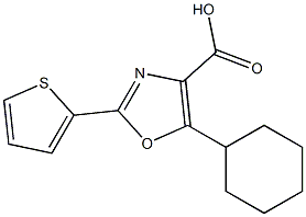 5-cyclohexyl-2-(thiophen-2-yl)-1,3-oxazole-4-carboxylic acid Struktur