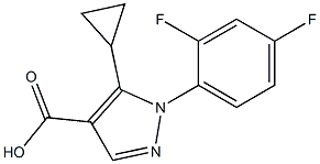 5-cyclopropyl-1-(2,4-difluorophenyl)-1H-pyrazole-4-carboxylic acid Struktur