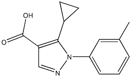 5-cyclopropyl-1-(3-methylphenyl)-1H-pyrazole-4-carboxylic acid Struktur