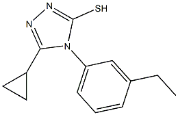 5-cyclopropyl-4-(3-ethylphenyl)-4H-1,2,4-triazole-3-thiol Struktur