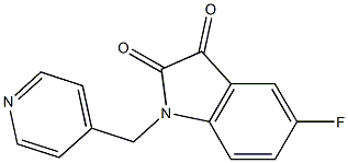 5-fluoro-1-(pyridin-4-ylmethyl)-2,3-dihydro-1H-indole-2,3-dione Struktur