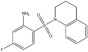 5-fluoro-2-(1,2,3,4-tetrahydroquinoline-1-sulfonyl)aniline Struktur