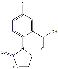 5-fluoro-2-(2-oxoimidazolidin-1-yl)benzoic acid Struktur