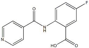 5-fluoro-2-(isonicotinoylamino)benzoic acid Struktur