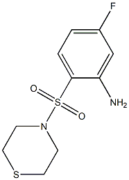 5-fluoro-2-(thiomorpholine-4-sulfonyl)aniline Struktur