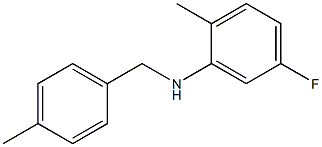 5-fluoro-2-methyl-N-[(4-methylphenyl)methyl]aniline Struktur