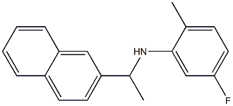 5-fluoro-2-methyl-N-[1-(naphthalen-2-yl)ethyl]aniline Struktur